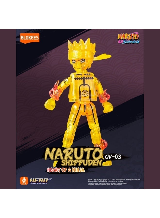 Naruto Shippuden Kurama Mode Building Figure – 9+ PCS Heart of a Ninja Model Kit | Collectible Anime Action Toy | Genuine Licensed Naruto Figure | Gift for Boys UAE